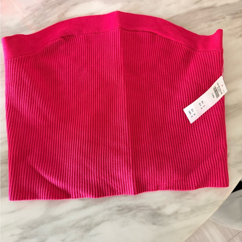 Abercrombie & Fitch Pink Ribbed Crop Top